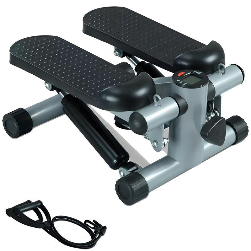 Mini Stepper for Home Workout - Stair Stepper Machine with Resistance Bands, Full Body Cardio and Toning Fitness Equipment for Small Spaces