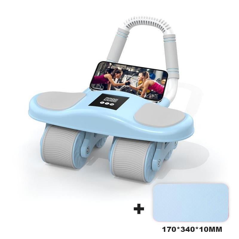 Abdominal Wheel Men'S and Women'S Home Elbow Brace Roller Exercise and Fitness Equipment Four-Wheel Healthy Belly Auto Rebound Belly Tuck and Roll Abdominal Training