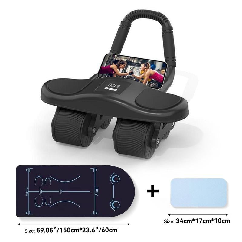 Abdominal Wheel Men'S and Women'S Home Elbow Brace Roller Exercise and Fitness Equipment Four-Wheel Healthy Belly Auto Rebound Belly Tuck and Roll Abdominal Training