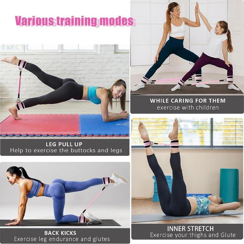 Resistance Bands, 5-Pack Ankle Band Set for Leg and Hip Training – TPE Material Band for Women Men, with Comfortable Grip, Ideal for Home Workouts, Exercise Equipment,Yoga Gym Fitness, Adjustable